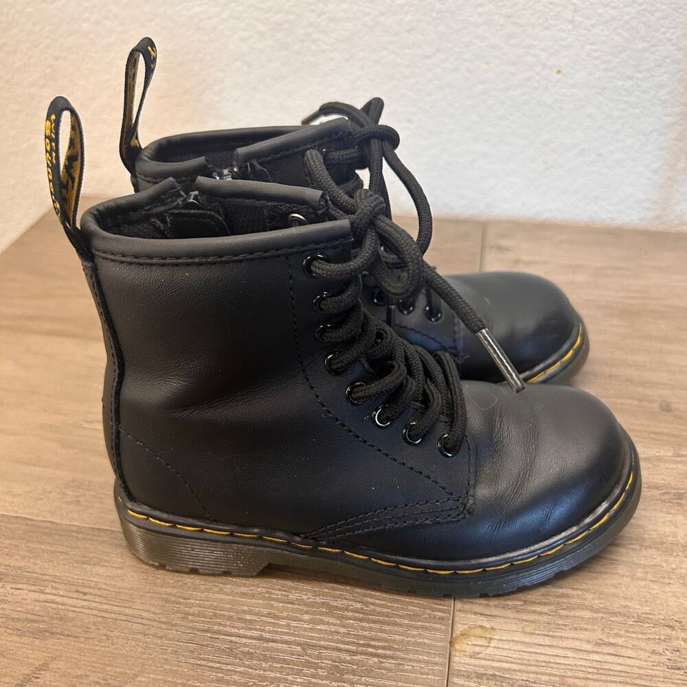Dr. Martens Boots Youth US 11 Air Wair Leather Ankle Zip Combat Boots